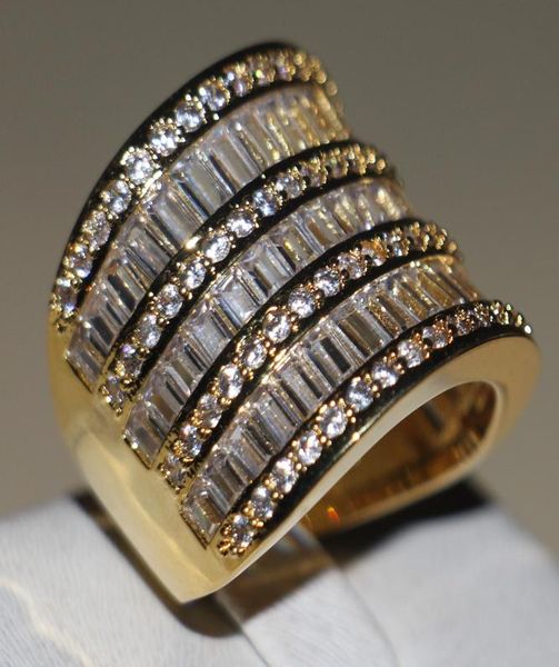 

victoria wieck women luxury jewelry princess cut 925 sterliing silver yellow gold plated z simulated diamond wedding band ring9342925, Slivery;golden