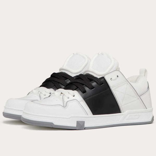 

fabric calfskin valentinolies upholstered ''v'' men and shoes sneakers white/black open fabric tongue skate men's l