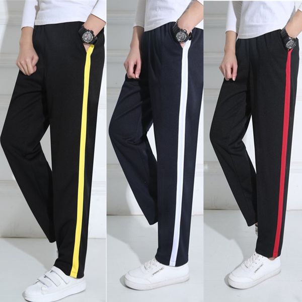 

men's pants pants casual sweatpants striped bastic trousers pants men joggers simple work pants 230720, Black