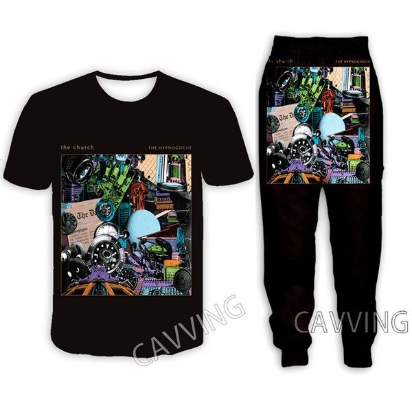 

men s tracksuits the church band 3d print casual t shirt pants jogging trousers suit clothe sets 230720, Gray