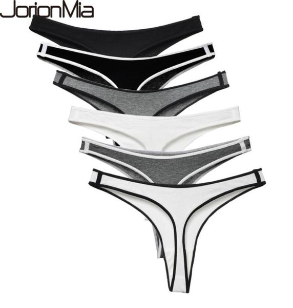 

6pcs panty women cotton briefs thong femme string calcinha lingerie tanga g string underwear intimates women gstring 300t y27176446, Black;pink