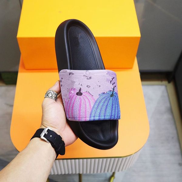 

fashion mens womens sandals waterproof slippers slide designer luxury flat high heels flip flops embroidered platform rubber sandal leather, Black