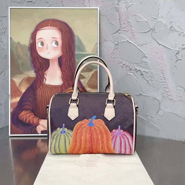 

fashion 25cm new printed handbag shoulder bag messenger bag boston pillow bag #2334