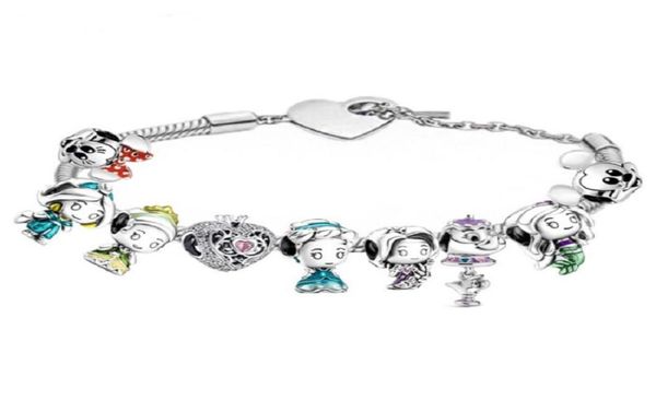

fashion cartoon harry european charm beads dangle fits p charm bracelets heart t clasp adjustable bracele necklace 925 ster8241517, Golden;silver