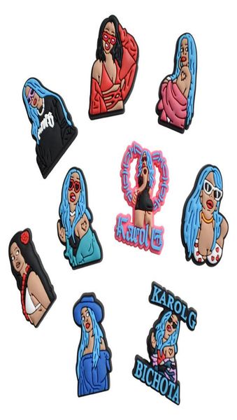 

anime charms whole cute personality cartoon croc charms shoe accessories pvc decoration buckle soft rubber clog charms fa8615224, Blue
