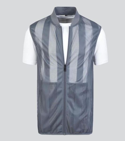 

men039s vests summer mesh vest men casual stand collar striped ultralight waistcoat fashion korean clothes tactical large size3269617, Black;white