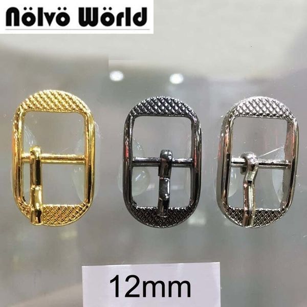 

bag parts accessories 50pcs 4 colors 12mm 12 " gold gunmetal silver plated letaher craft adjusted strappping pin buckle 230719, Black