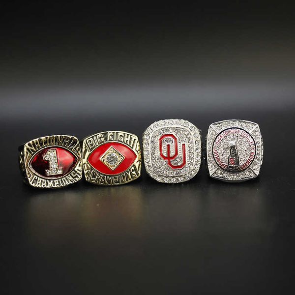 

1985 1987 2015 2017 oklahoma state university champion ring set, Golden;silver