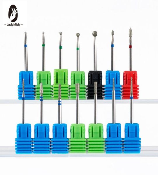 

ladymisty 1pc diamond rotate nail drill bits cuticle cutter for manicure nail files electric milling burr grinder machine tools9275390