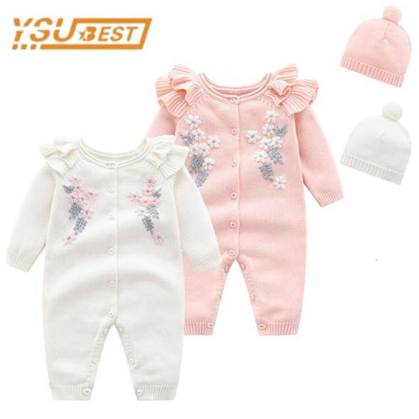 

rompers ysu kids spring autumn girl embroidery rompers hat baby girl born rompers clothes baby girl rompers 230720, Blue