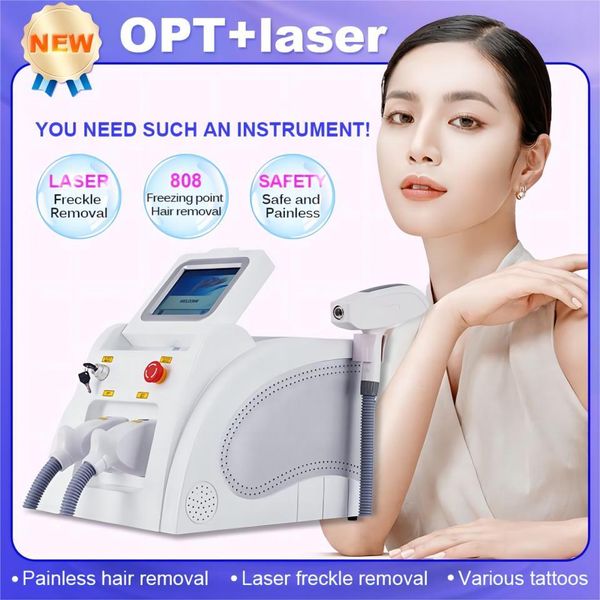 

2 in 1 opt 808 diode laser ipl skin rejuvenation face lift laser machine