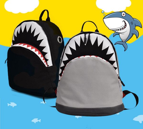 

fashion children039s bag personality shark children039s schoolbag backpack cartoon canvas primary school students039 back6697786