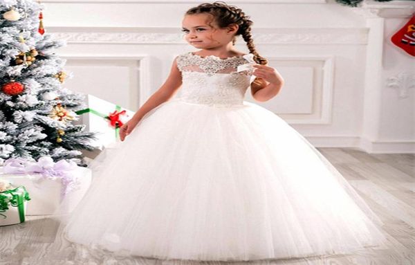 

flower girls dresses tulle lace spaghetti formal kids wear for party toddler gowns3698994, White;blue