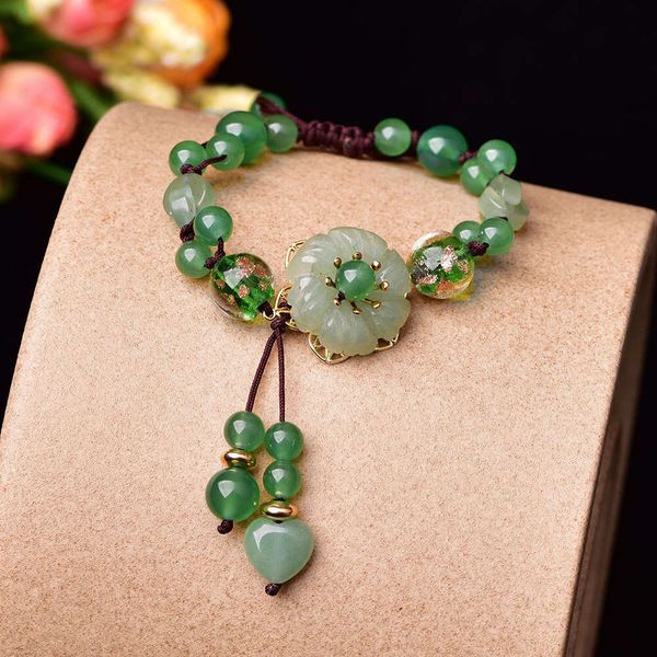 

dongling jade ethnic style bracelet women's personalized style handwoven bracelet jewelry accessories design sense small, Golden;silver