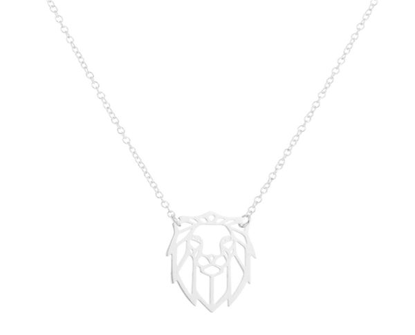 

hollow lion head pendant necklace classic animal elements pendants jewelry gifts for women9511687, Silver