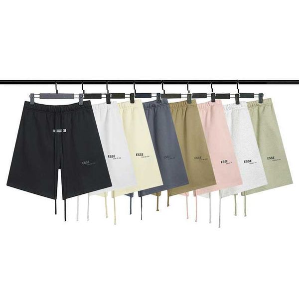 

ess shorts 2023 summer new trend simple small letters cotton fashion loose street couple sports short ir1e, White;black