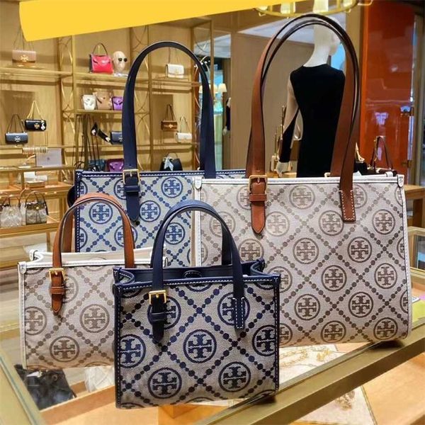 

66% off 2023 new bag designer foreign trade european american bull goods t new jacquard old flower tote one shoulder large and small oblique