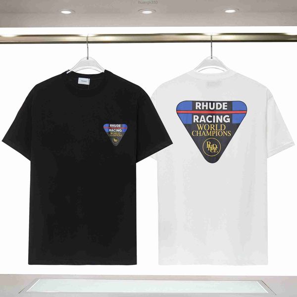

men's t-shirts famous mens t shirt letter rhude round neck short sleeve black white tshirt fashion men women tees polo shirts tee, White;black