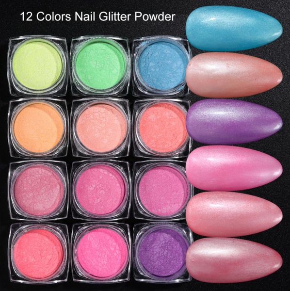 

1g nail glitter powder fluorescent neon dipping powder chrome mirror gel polish pigment dust nail art decor manicure4668043, Silver;gold