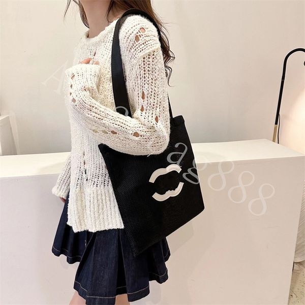 

designer shopping bags for women men grenadine meterial black bag mesh big capacity bags large capacity 33cm size shoulder handbags easy to
