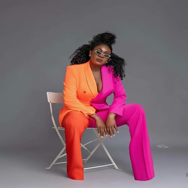 

new fashion mother of the bride suits double breasted women ladies plus size office tuxedos formal work party prom wear pants suit281d, Black;red