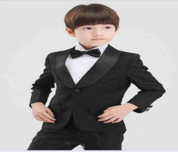 

boy039s formal wear shawl lapel kid complete designer handsome boy wedding suit boys attire custommade jacketpantstie a035358581, Black