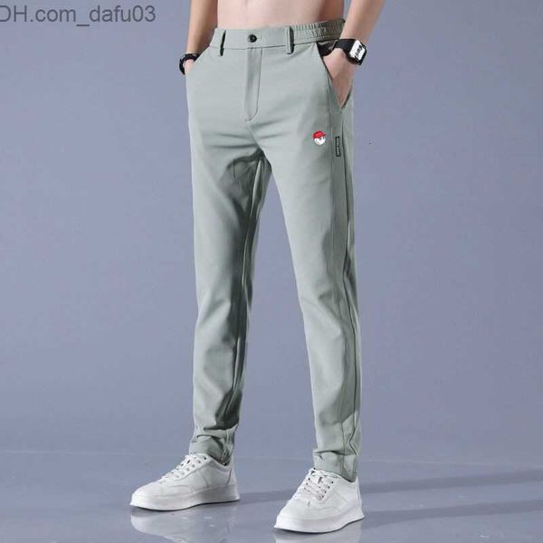 

men's pants mens pants malbon 2023 spring summer autumn mens golf pants elasticity fashion casual breathable trousers 230313 z230720, Black