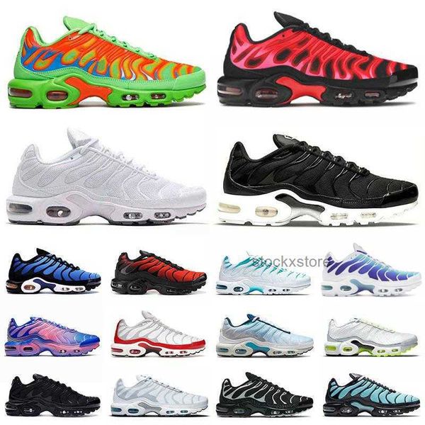 

with box tn size us 12 running shoes mens womens tns se triple black all white pink blue red green trainers outdoor sports sneakers