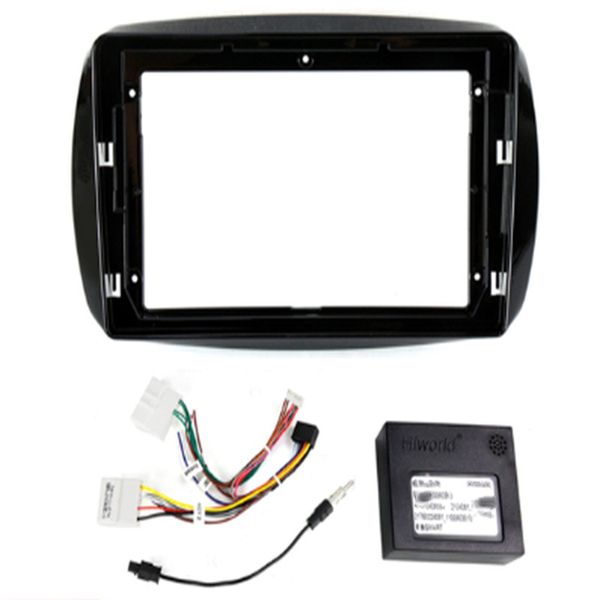 

9 inch car fascia radio panel for smart fortwo (br451) 2007-2010 dash kit install facia console bezel 9inch adapter plate trim