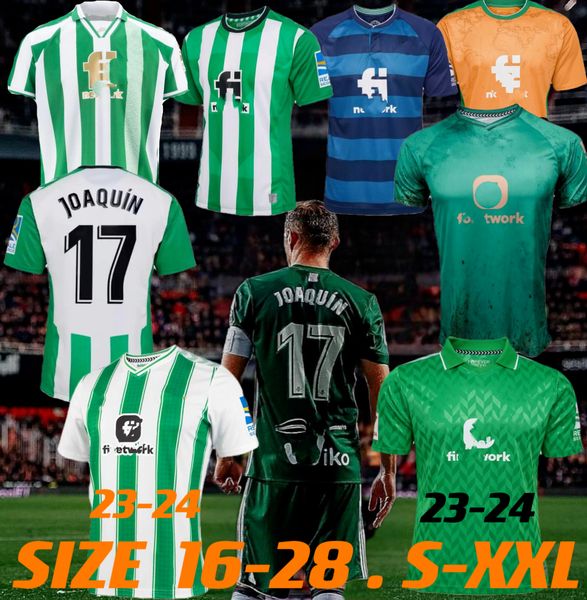 

22 23 24 real betis soccer jersey joaquin loren boudebouz bartra a.guardado home canales commemorative edition fekir 22 2023 2024 men footba, Black