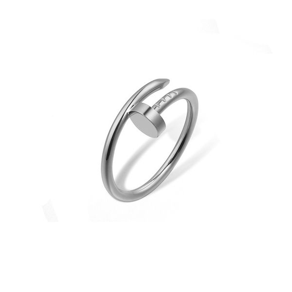 

mens ring nail ring ring designer ring for woman midi titanium steel alloy gold-plated clover ring gold rings for women t ring wedding ring, Silver