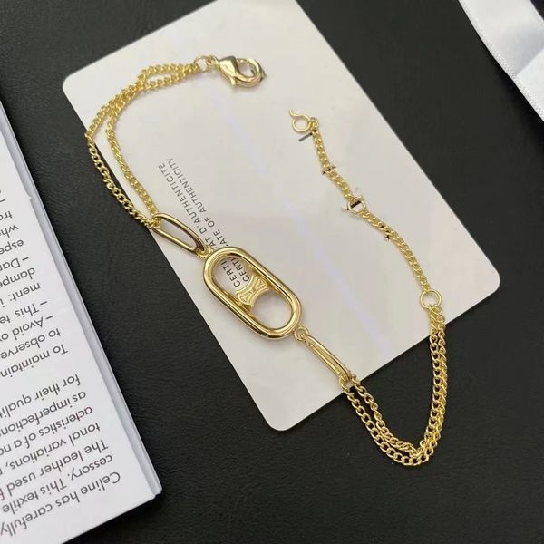 

fashion style bracelets women bangle wristband cuff chain designer letter jewelry 18k gold plated stainless steel wedding lovers gift bracel, Black