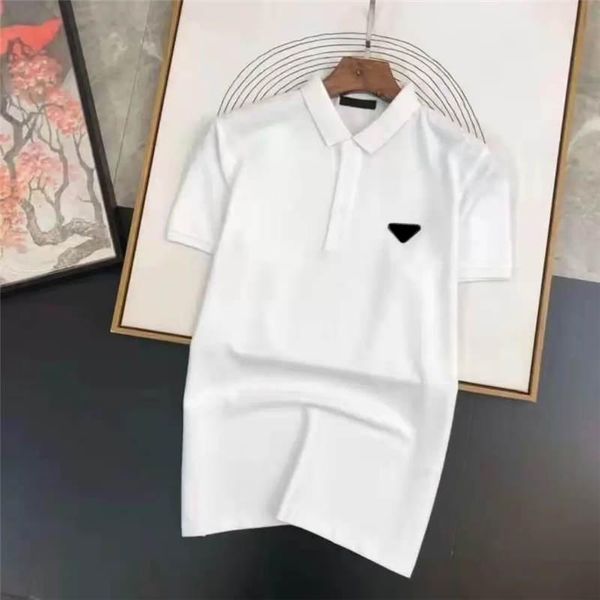 

mens polos shirts designers tees shirt summer luxuryt-shirt short sleeves lapel neck mens clothong asian size s-3xl, White;black