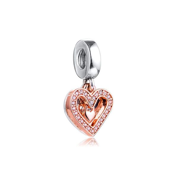 

silver beads sparkling and heart dangle charm sterling-silver-jewelry bead fits bracelets diy woman original 925 charms9729676, Black