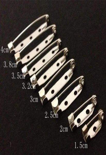 

500pcs 152025303235384045mm safety lock back bar pin diy brooch base use for brooch and hair jewelry5879405, Silver