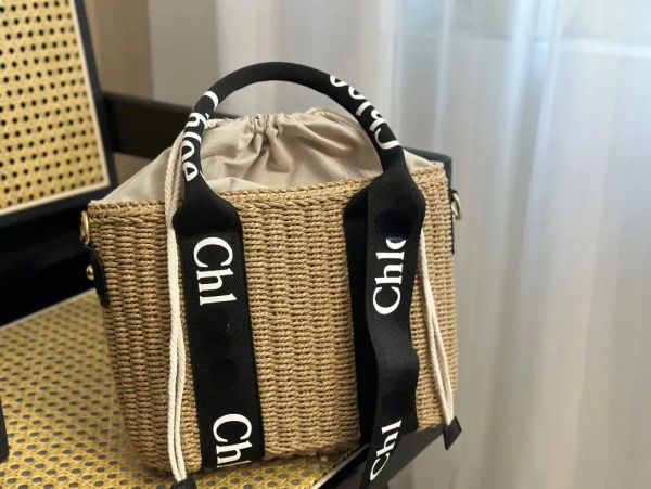 

fashion designer bag lagar summer beach raffia basket wicker woven women's tote straw shopping casual rattan high capacity crossbody sh