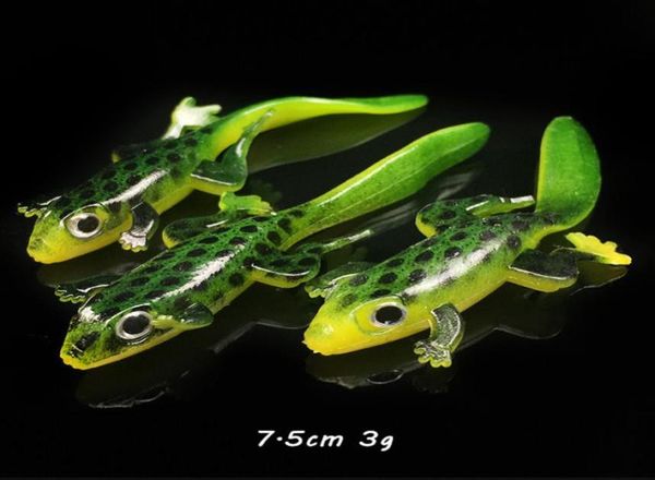 

75cm 3g elliot frog soft baits lures silicone fishing gear 20 pieces lot sh81057358