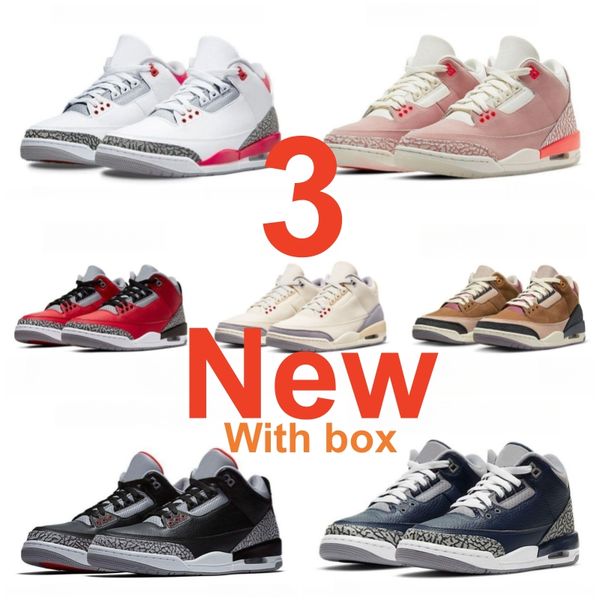 

3 basketball shoes retroblack cement racer blue fire cardinal red court purple cool grey unc laser orange sneakers trainers big size men wom