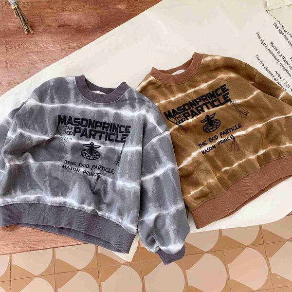

hoodies sweatshirts 2023 new children's clothes in spring and autumn boys' sweaters aged 2-14 letter design children's high-q, Black