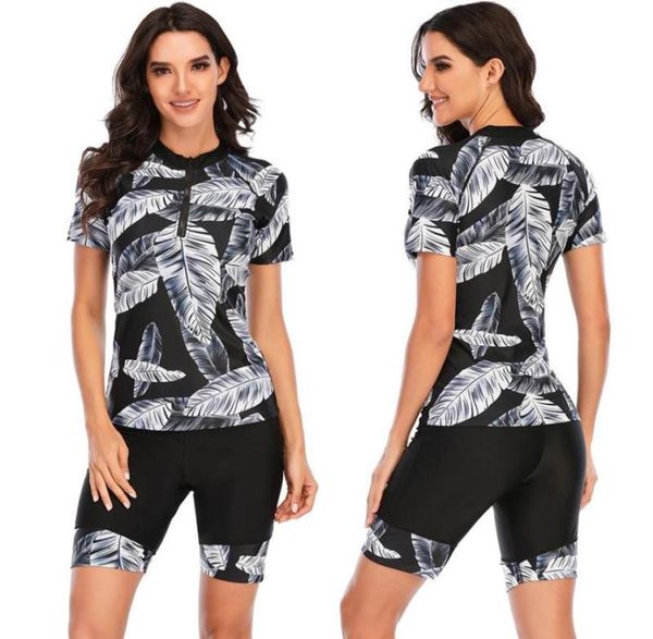 

women039s swimwear diving one piece swimsuit print s2xl large long sleeve women bathing suit rash guard surfing swimming rashg3690839, White;black