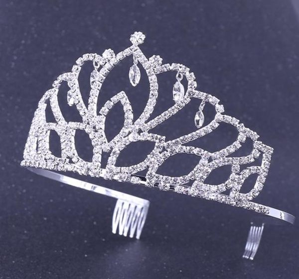 

bridal headpieces tiara claw chain crown wedding dinner hair accessories korean children rhinestone headband dress accessories6036077, Silver