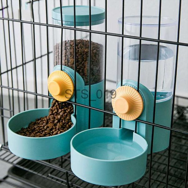 

briefs panties cat cage hanging automatic drinking fountain feeder large capacity kitten puppy rabbit feeding bowl water drinker pets suppli, Red;black
