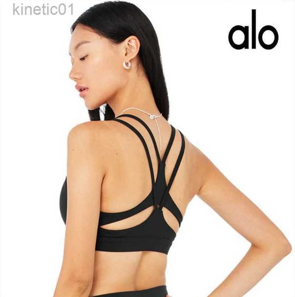 

desginer alo yoga bra nude suit tank 1-1 women's back underwear sports fitness shock absorbing bra, White