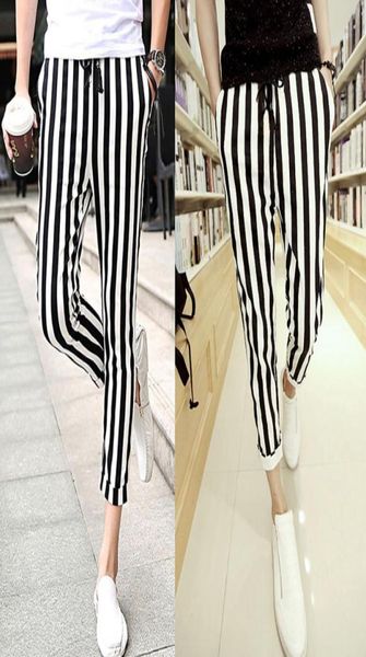 

wholemen black and white mens casual pants leggings zebra print vertical stripe pants slim fit trousers2787102