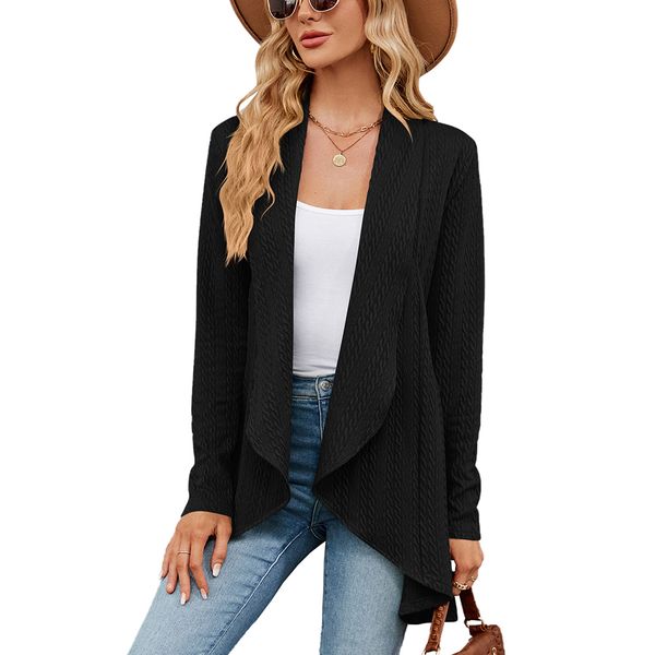 

cardigan for women jackets loose long sleeve sweaters casual lightweight knit open front fall fashion outfits coats, Black;brown