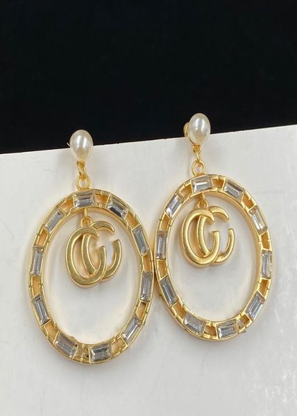 

designer new fashion letter pendant earrings women brand designer pearl earrings women g earrings one1725179, Golden