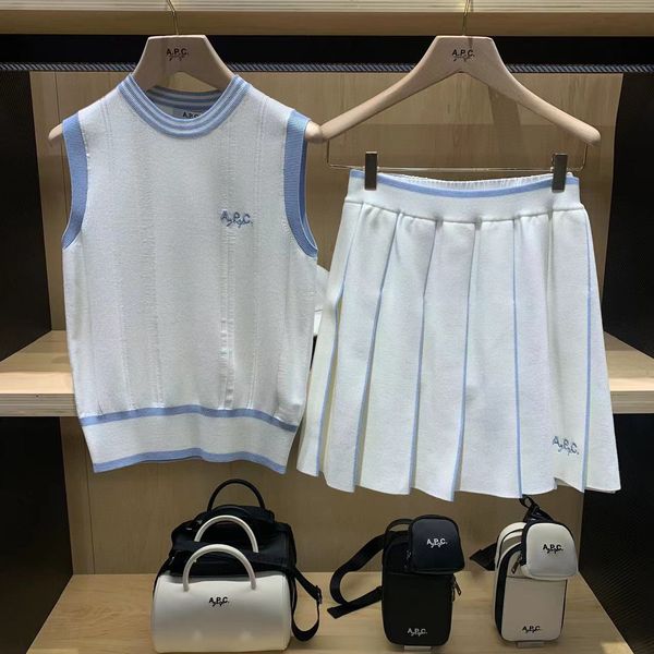 

other sporting goods spring summer golf women s knitted sleeveless and pleated short skirt set elegant beautiful outdoor 230720
