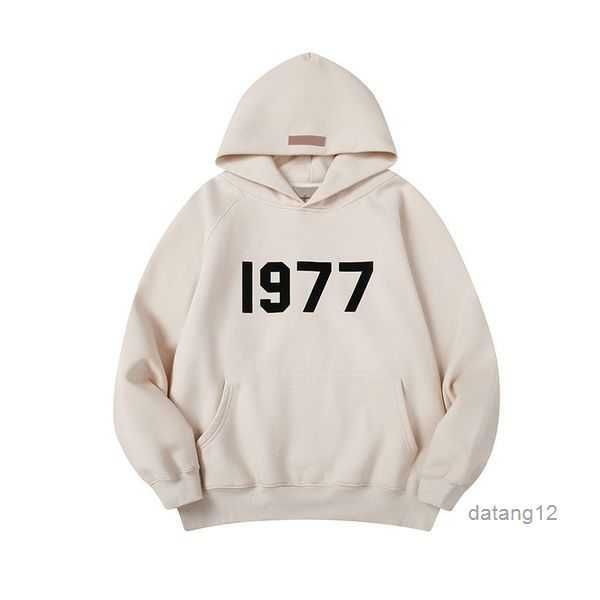 

2023 essentail men's and women hoodie designer hairy pullover sweatshirt loose essen black white classic casual style ess sportsl lette