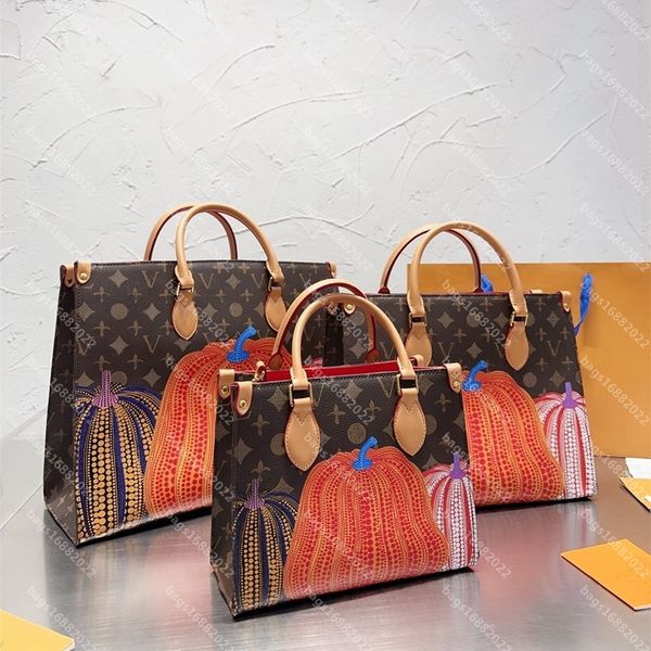 

10a onthego women one shoulder crossbody bag designer handbag high capacity shopping bag genuine tote leather bags embossing wallet s/m/l