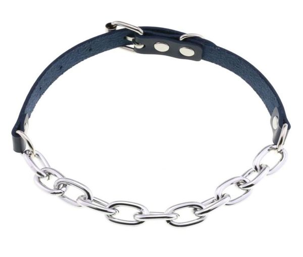 

punk choker collar leather chains necklace goth jewelry women gothic necklace harajuku accessories fashion8305308, Golden;silver